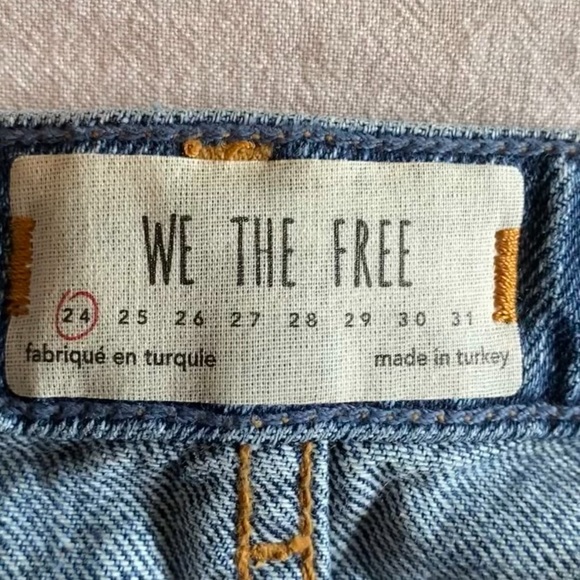Free People, We The free, button fly denim skirt. 24. NWOT - Picture 3 of 4